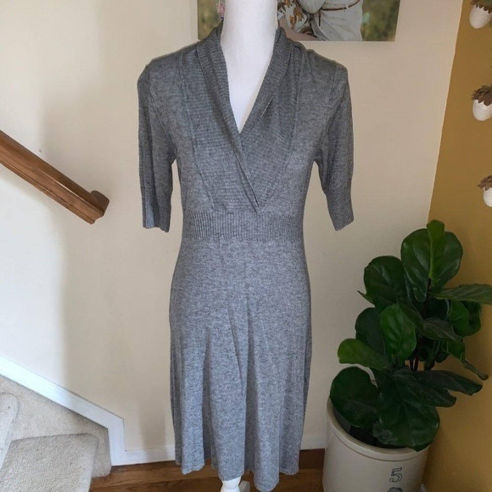 Athleta gray wool blend sweater dress size Medium